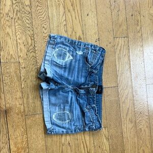 Distressed Denim Shorts